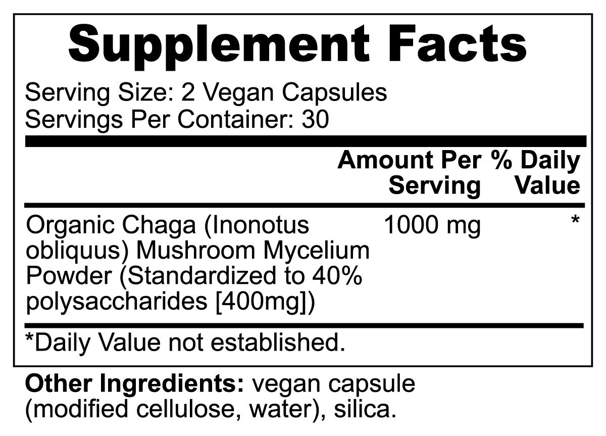 Chaga Mushroom Improve Immunity, Skin and Digestive Health