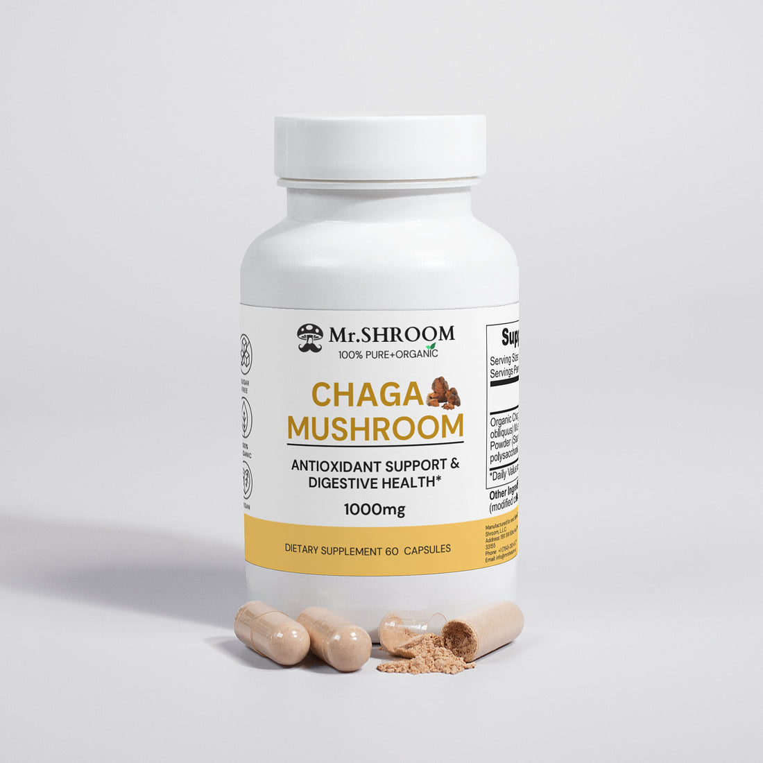 Chaga Mushroom Improve Immunity, Skin and Digestive Health